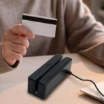 USB plug and play magnetic card reader with USB HID and keyboard emulation support