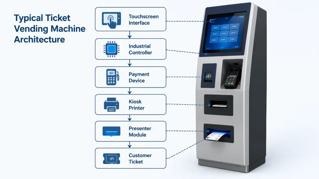 Ticket vending machine hardware architecture