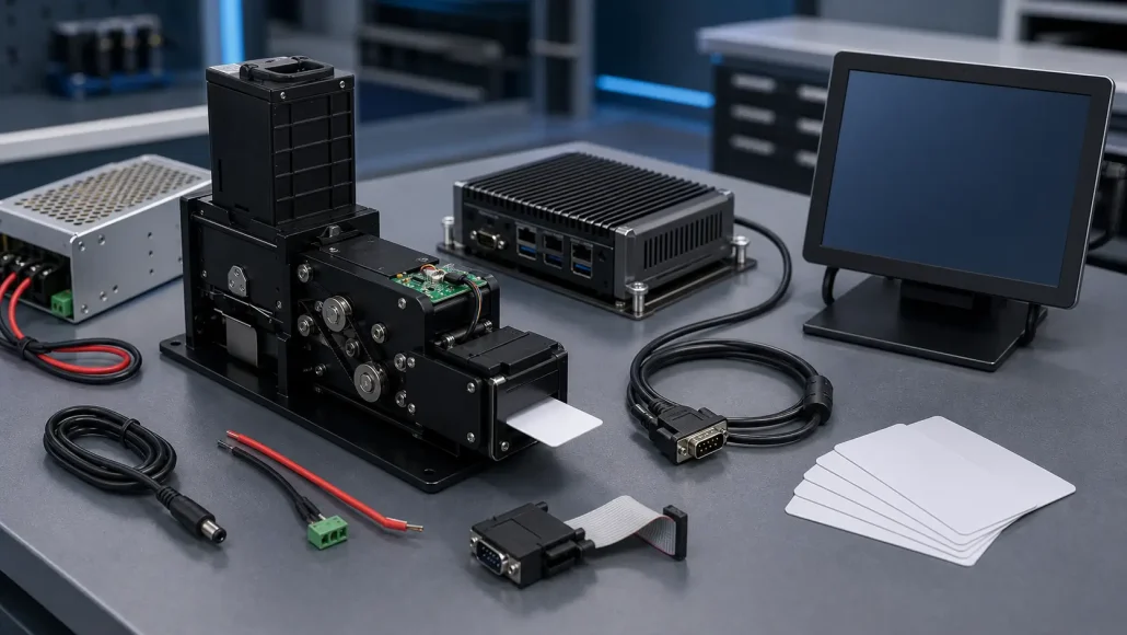 Tools required for RFID card dispenser connection and testin