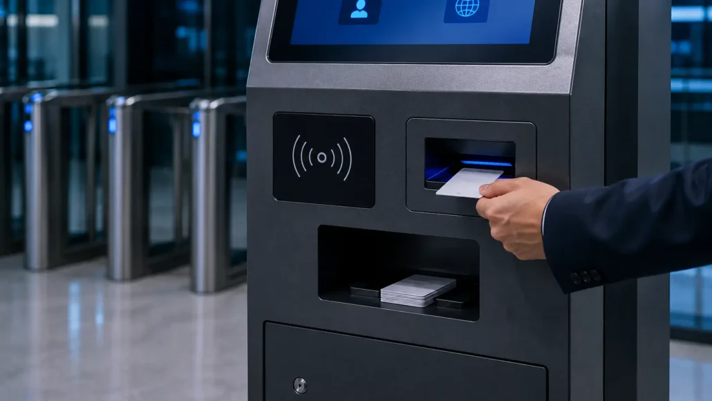 Access control system using card collection and card reuse workflow for credential lifecycle management