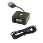 Compact 2D barcode scanner module with metal housing and USB RS232 interfaces