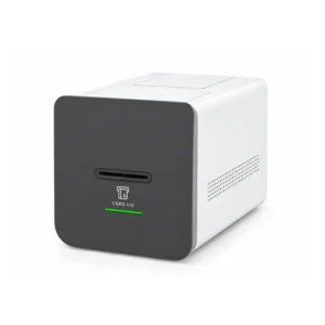SNR-CD760 desktop card dispenser front view showing card issuing slot for hotel and visitor management systems
