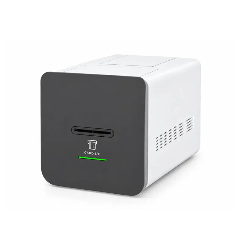 SNR-CD760 desktop card dispenser front view showing card issuing slot for hotel and visitor management systems SNR-CD760 desktop card dispenser front view showing card issuing slot for hotel and visitor management systems