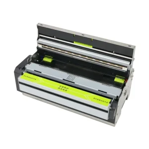 SNR-PT216A-P A4 wide format thermal printer front view - compact desktop design with auto cutter for office and medical use