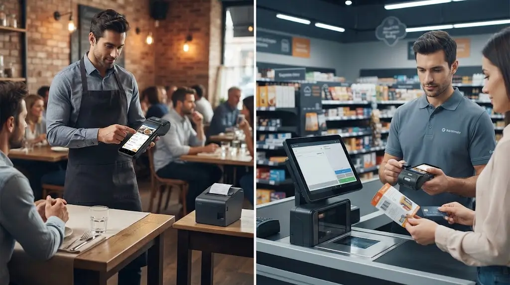 Handheld Android POS terminal deployment solution for restaurant and retail businesses