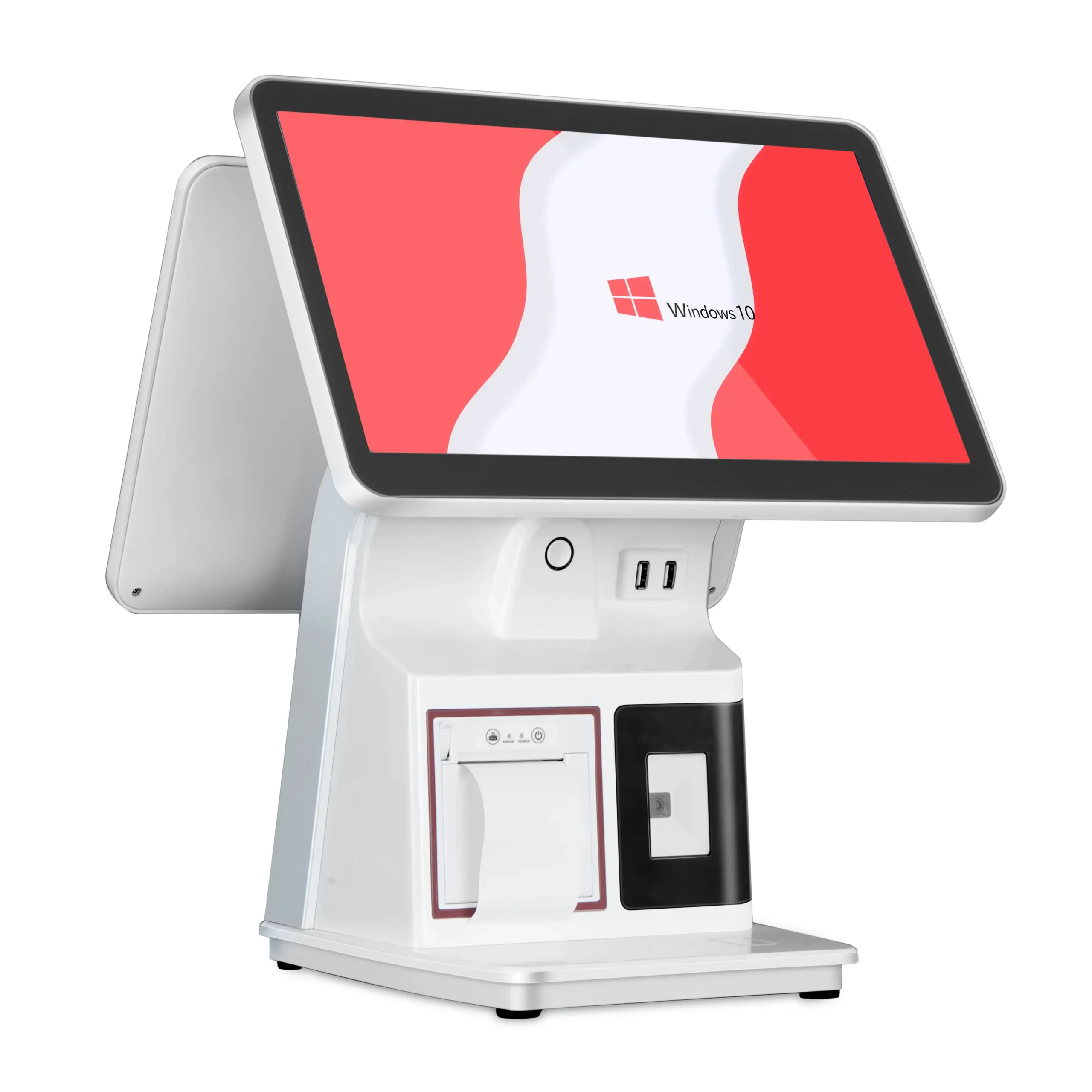 desktop POS machine with built-in QR scanner Desktop POS terminal with built-in printer and QR scanner for retail and restaurant