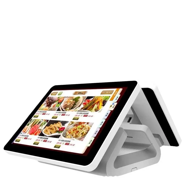 15.6 inch white touch screen POS terminal 15.6 inch white touch screen POS terminal, Windows all-in-one cash register, 3/4 view